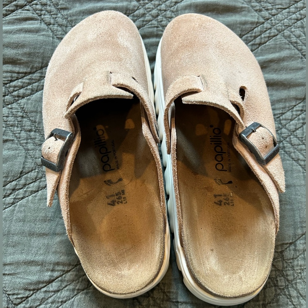 Birkenstock Papillio Tan Suede Women's Clogs - Picture 5 of 6
